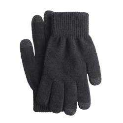 KOMUNJ Strickhandschuhe, Winter Warme Touchscreen Handschuhe Winddicht Thermo Strickhandschuhe, Flexible und Angenehm Weiche Fingerhandschuhe von KOMUNJ