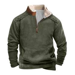 KONG JIMFAN Geschenke Fã¼r Pullover Trockner Herren T Shirt XXXL Norwegen Pullover Herren Weiße Tunika Mit Farbener Pullover Offel Hoodie Sweater Guard(Army Green,4XL) von KONG JIMFAN