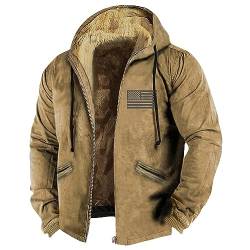 KONG JIMFAN Herren Jacken Motorradjacke Jeanshemd Herren Herren Jacke Daunenjacke Herren Bauchfreie Tops Herren Dünne Jacke Vintage Jacke Herren Weißes Hemd Herren Männer Winterjacke(Yellow,5XL) von KONG JIMFAN