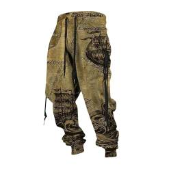 KONG JIMFAN Herren Jogginghose Cargohose Freizeithose Breite Cinohose Treckinghose-Herren Men Trousers Camouflage Hose Herren Slim Fit Kago Hose Herren Stoffhose Herren Business(Armeegrün,L) von KONG JIMFAN