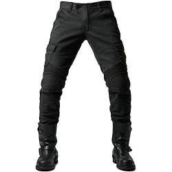 KONG JIMFAN Herren Jogginghosen Freizeithose Cargohose Mit Taschen Herren Laufhose Lang Outdoorhose Herren Arbeitshose Casual Pantsr Trekkinghose Herren Zip Off Freizeithose Herren(Schwarz,XL von KONG JIMFAN