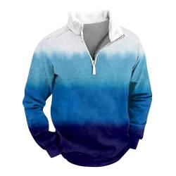 KONG JIMFAN Hoodie Herren Schnittmuster Hoody Herren Mit Kapuze Mit Print Pullover Tshirt Hoodie Herren Oversize Vintage Herren Einfarbig Sweatshirt Hoodie Herren The Pullover(Light Blue,M) von KONG JIMFAN