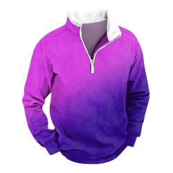 KONG JIMFAN Hoodie Herren Warm Kapuzenpullover Pullover Unisex Y2k Kapuzenpullover Für Herren Sweatjacke Herren Bedrucktes Langarmshirt Für Herren Men's Sweatshirt Pullover(Purple,L) von KONG JIMFAN