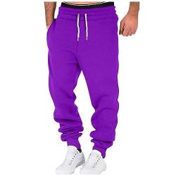 KONG JIMFAN Jogginghose Herren Cargohose Chino Hose Breite Herren Traingsanzug Hosen Herren Cargo Militär Hose Angelhose Elastische Hosen Taillenverlängerung Chino Herren Hose(Lila,3XL von KONG JIMFAN