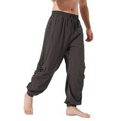 KONG JIMFAN Jogginghosen Herren Freizeithose Cargohose Lange Kargo Hosen Männer Y2k Hosen Herren Sportklamotten Herren Leichte Laufhose Herren Leggings Sport Herren Hosen Modern(Dunkelgrau,5XL von KONG JIMFAN