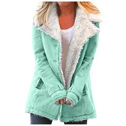 KONG JIMFAN Softshelljacke Damen Damen Lederjacke Damen Weste Winterjacke Weiß Strickjacken Für Damen Allwetterjacke Damen Jeansjacke Damen Grüner Damen Blazer Sweatjacke Damen(Blue,S) von KONG JIMFAN