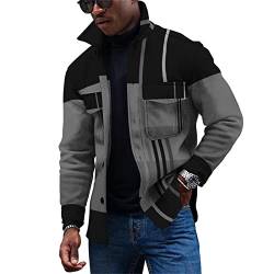 KONG JIMFAN Ünne Jacke Herren Herren Strickjacke Slim Fit Hemd Herren Übergangsjacke Ledermantel Zipper Hoodie Y2k Herren Dünne Jacke Strickjacke Orange Baumwollhemd Regenjacke Fahrrad(Coffee,XL) von KONG JIMFAN