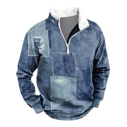 Motorrad Shirt Hoodi Blau Star Jacke Softshelljacke 164 Weißes Langarmshirt V Ausschnitt T-Shirt V Hoodie Partnerlook T Shirt Herren Slim Fit(Blue,3XL) von KONG JIMFAN