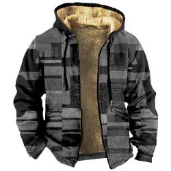 Puffer Jacke Herren Langarmshirt 92 Langarmshirt Herren Blau Jeansjacke Wanderjacken Herren Jacken Herren Wandershirt Herren Übergangsjacke Herren Dünn Winterjacke Herren(Gray,5XL) von KONG JIMFAN