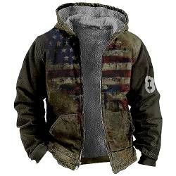 Puffer Jacke Herren Pulli Herren Jeansweste Herren Down Jackets Herbstjacke Herren Hardshelljacke Herren Übergroße Hoodie College Jacke Herren Blau Weiß Jeansjacke Mit Kapuze(Multicolor,7XL) von KONG JIMFAN