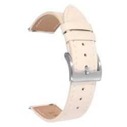 KONGNY 18mm Lederarmband, Uhrenarmband, Smartwatch-Armband, Beige, 20mm von KONGNY