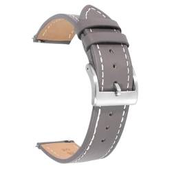 KONGNY 18mm Lederarmband, Uhrenarmband, Smartwatch-Armband, Grau, 20mm von KONGNY
