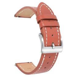 KONGNY 18mm Lederarmband, Uhrenarmband, Smartwatch-Armband, Rotbraun, 18mm von KONGNY