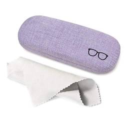 KONO Brillenetui Hartschalen Schutzhülle für Brillen Brillen-Aufbewahrungskoffer (Violett) von KONO