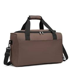 KONO Handgepäck 40x20x25 Ryanair Handgepäck Tasche für Flugzeug Reisetasche Gepäck Weekender Große Maximal Handgepäck für Herren und Damen mit Schultergurt (Braun) von KONO