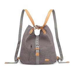 KONO Henkeltaschen Canvas Rucksack Damen Groß Handtaschen Anti Diebstahl Taschen Shopper Schultertaschen Multifunktional Umhängentaschen-Aktualisiert von KONO