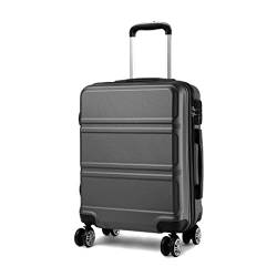 KONO Koffer Groß Leicht Hartschalenkoffer Trolley Reisekoffer mit 4 Rollen und TSA Schloss, 74x48x30cm, 94Liter, Zwillingsrollen Rollkoffer, ABS Hartschale (Grau, XL) von KONO