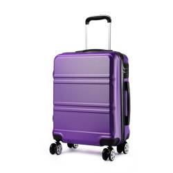 KONO Hartschalenkoffer Mittelgroß Koffer Leicht Hartschale Trolley Reisekoffer mit 4 Rollen und TSA Schloss, 65x41x26cm, 61Liter, Zwillingsrollen Rollkoffer, ABS Hartschale (Violett, L) von KONO