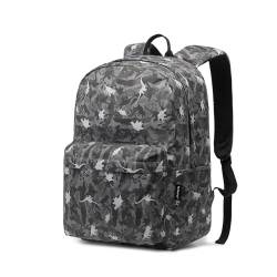 Kono Schulrucksack, lässiger Tagesrucksack, Schultaschen für Mädchen, Jungen, Büchertasche, leicht, Reiserucksack, Arbeitstasche für Männer und Frauen, A-Grau, L, Casual von KONO