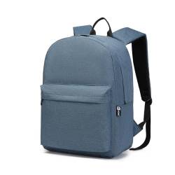 Schulrucksack, College-Rucksack, leicht, Schultasche, wasserabweisend, stilvoll, lässig, Tagesrucksack, College, Reisen, Business, Arbeitstasche passend für 15,4 Zoll Laptop(Marine) von KONO