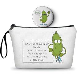 Pickle-Geschenke, Geschenke für Freunde, Geschenke für Frauen, einzigartige Kosmetiktasche mit Spiegel, positive Geschenke, lustige Geschenke für Frauen, Schwestern, Geschenke von Schwester, starke von KONSOM