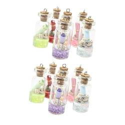 KONTONTY 12St Drift-Flaschen-Anhänger klare Ohrringe Milchtee-Anhänger Schlüsselanhänger bastelbedarf eine Halskette Halsketten Flasche dekor selber machen Flaschen-DIY-Accessoire Mini Harz von KONTONTY