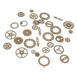 KONTONTY 2 DIY zubehör personalisierte anhänger retro styles Charms zum Basteln von Schmuck Ausrüstungsanhänger ansehen Getriebe Perlen Schmuckperlen Steampunk Charme Ornament von KONTONTY