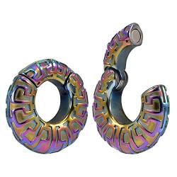 KOOBODY Magnetische Ohrgewichte für gestreckte Ohrmessgeräte 0g (8mm) Edelstahl Ohr schwer baumeln für Frauen Plugs Tunnel Piercing Kit von KOOBODY