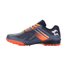 Kookaburra Unisex Kinder Neon 2022 Hockeyschuh, Neonschwarz, Größe 1, Schwarz/Orange von KOOKABURRA