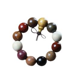 KOOLASA 20mm Holzperlenarmbänder für Männer Tibetisch-buddhistische Meditation Mala Gebet 12 Perlen elastische Armbänder für Männer von KOOLASA