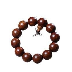 KOOLASA 20mm Holzperlenarmbänder für Männer Tibetisch-buddhistische Meditation Mala Gebet 12 Perlen elastische Armbänder für Männer von KOOLASA
