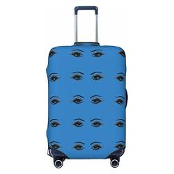 KOOLR Augen-Druck-Kofferbezug, elastisch, waschbar, Gepäckabdeckung, Kofferschutz für Reisen, Arbeit (45,7 - 81,3 cm Gepäck), Schwarz, Medium von KOOLR