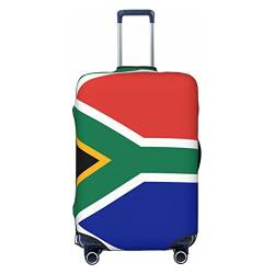KOOLR Kofferhülle mit Südafrika-Flagge, bedruckt, elastisch, waschbar, Gepäckabdeckung, Kofferschutz für Reisen, Arbeit (45,7 - 81,3 cm Gepäck), Schwarz, X-Large von KOOLR