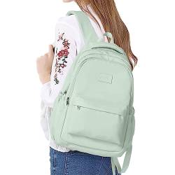 Black Backpack Women Men, Waterproof 14 Inch Laptop Bookback, Casual Travel Daypack Rucksack School Bags for Girls Teenage, Back to School Supplies (Green) von KOOMAL
