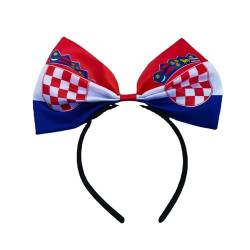 Euro 2024 Supporters Headband, Euro National Flag Hairband, Euro World Cup Football Party Costume for Women (Croatia) von KOOMAL