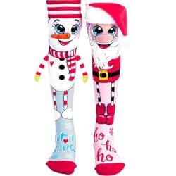 KOOMAL 1 Paar Frauen Weihnachten Kniestrümpfe, Einheitsgröße Xmas Strumpf über Knie Lange Strümpfe Frauen Mädchen Kostüm, mehrfarbig, One size von KOOMAL