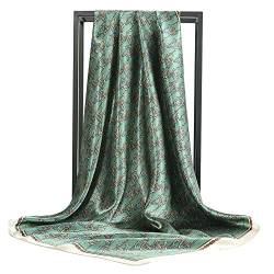 KOOYOL Damen Schal Seide Gefühl Frauen Elegant Scarf Bandana Warmer Leicht Schals Tücher Stolen Kopftücher von KOOYOL