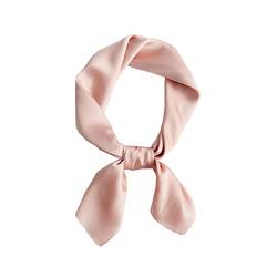 KOOYOL Damen Seidentuch Seide Leicht Seidenschal Bandana Halstuch Kopftuch Elegante Schal Tuch Geschenk für Frauen, rosa H# von KOOYOL