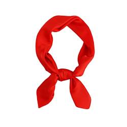 KOOYOL Damen Seidentuch Seide Leicht Seidenschal Bandana Halstuch Kopftuch Elegante Schal Tuch Geschenk für Frauen, rot G# von KOOYOL