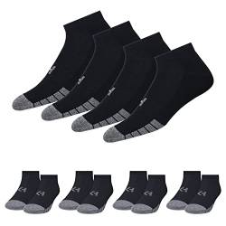 KOPNHAGN 4 Paar Sneaker Socken Herren Damen Sportsocken aus Baumwolle mit Kissen (EU 47-49, Schwarz) von KOPNHAGN