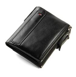 KORP Vintage Öl Wachs Leder Geldbörse Mit Multifunktion Und Großer Kapazität Dual Zipper Zero Money Bag Geldbörse von KORP