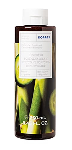 KORRES Cucumber Bamboo Revitalisierendes Duschgel mit aktiv Aloe-Vera, dermatologisch getestet, vegan, 250 ml von KORRES