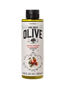 KORRES Olive Pomegranate feuchtigkeitsspendendes Duschgel für geschmeidige Haut, mit extra nativem Olivenöl, vegan, 250 ml von KORRES