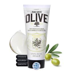 KORRES Olive & Olive Blossom Bodymilk, mit extra nativem Olivenöl & Olivenblütenduft, vegan, dermatologisch getestet, 200 ml von KORRES