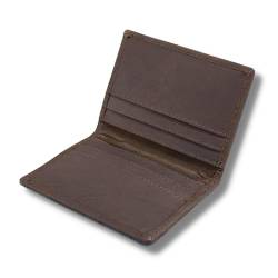KORUMA - RFID-blockierendes TAP&GO Premium Leder Slim für bis zu 11 Kreditkarten Designer Wallet Holder, Hunter Brown, One size, Minimalistisch von KORUMA