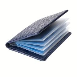 KORUMA - RFID-blockierendes TAP&GO Premium Leder Slim für bis zu 11 Kreditkarten Designer Wallet Holder, blau, One size, Minimalistisch von KORUMA