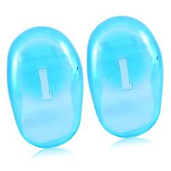 KOSDFOGE 2 Stück Ohrschutz, Wiederverwendbarer Ohrschutz, Anti Flecken Kunststoffschutz, Schützt Ohrenschützer Vor Farbstoffen (Blau) von KOSDFOGE