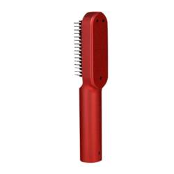 KOSDFOGE Hot Comb, Kabelloser Haarglätter, Tragbarer Haarglätter Hot Comb Haarglätter Für Frauen, USB Wiederaufladbar.(Rot) von KOSDFOGE