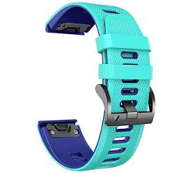 KOSSMA 22 x 26 mm Silikon-Smartwatch-Armband für Garmin Fenix 7 7X 5/5X Plus 6/6X Pro Enduro Armband Schnellverschluss-Armbänder Correa, 26mm Descent Mk1 MK2, Achat von KOSSMA
