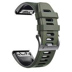 KOSSMA Ersatz-Uhrenarmband aus Silikon für Garmin Fenix 5X Plus 6X Pro 3 3HR Smartwatch, 26 mm, schnelles EasyFit-Armband, 26mm D2 MK1 MK2, Achat von KOSSMA